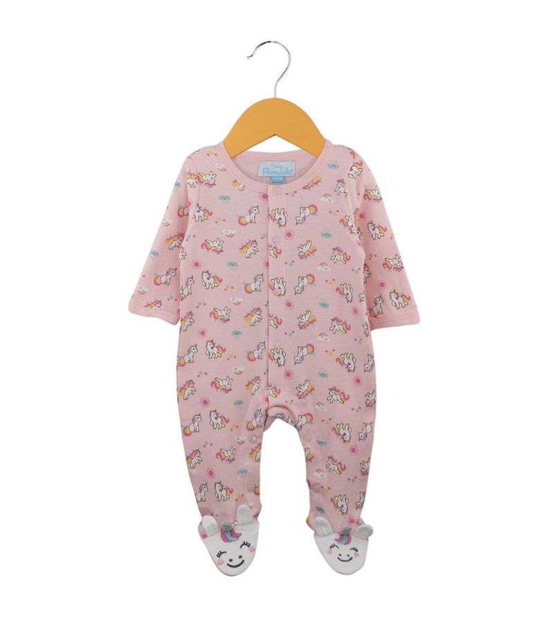 Enterito de Algodón Infantil Estampado Unicornio Rosa Pumucki-0
