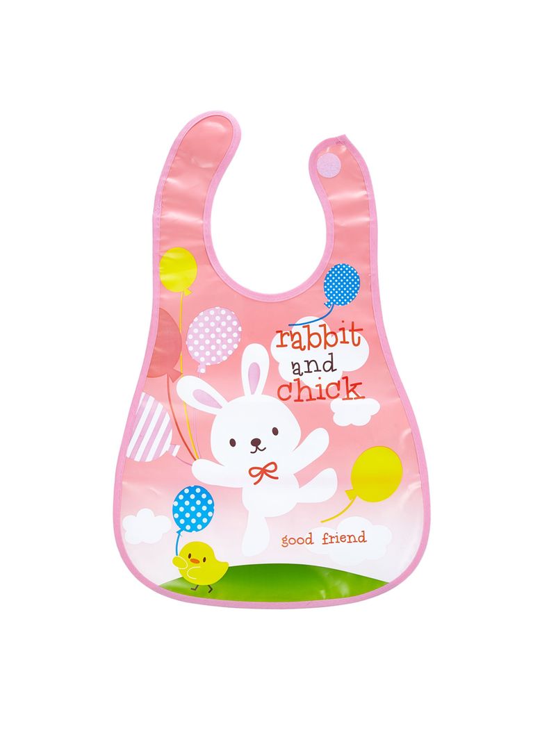 Babero Plastico Con Bolsillo Rosado Pumucki-0