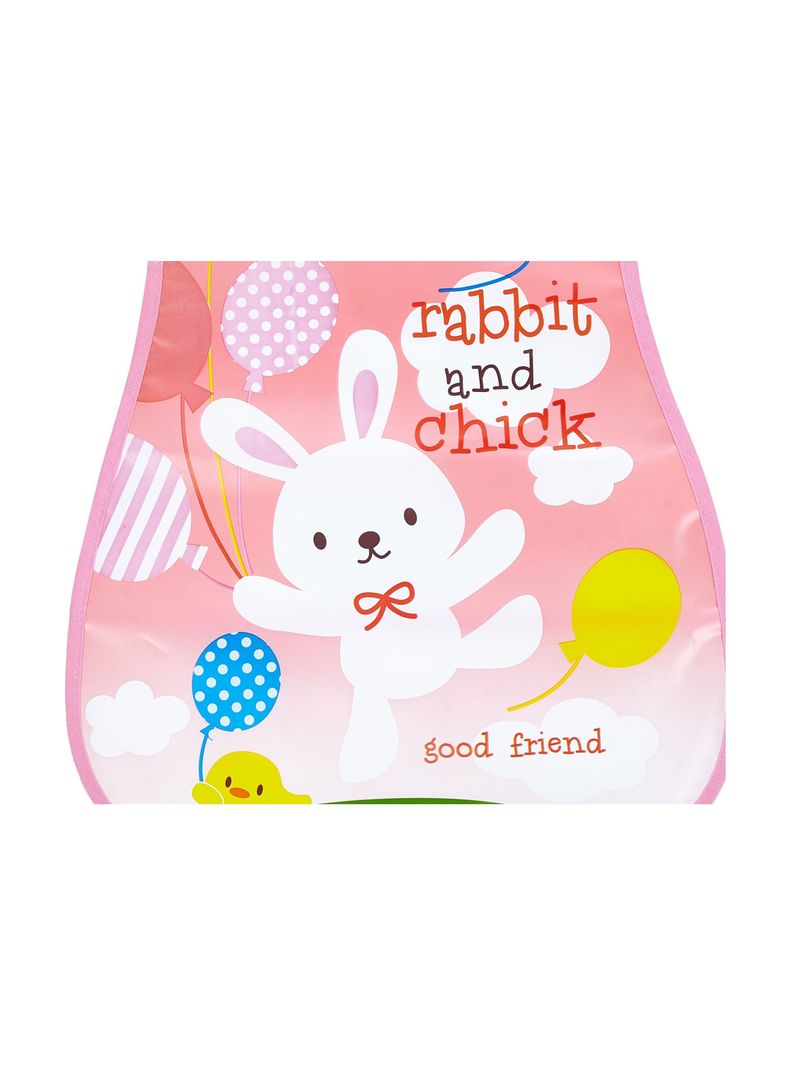 Babero Plastico Con Bolsillo Rosado Pumucki-2