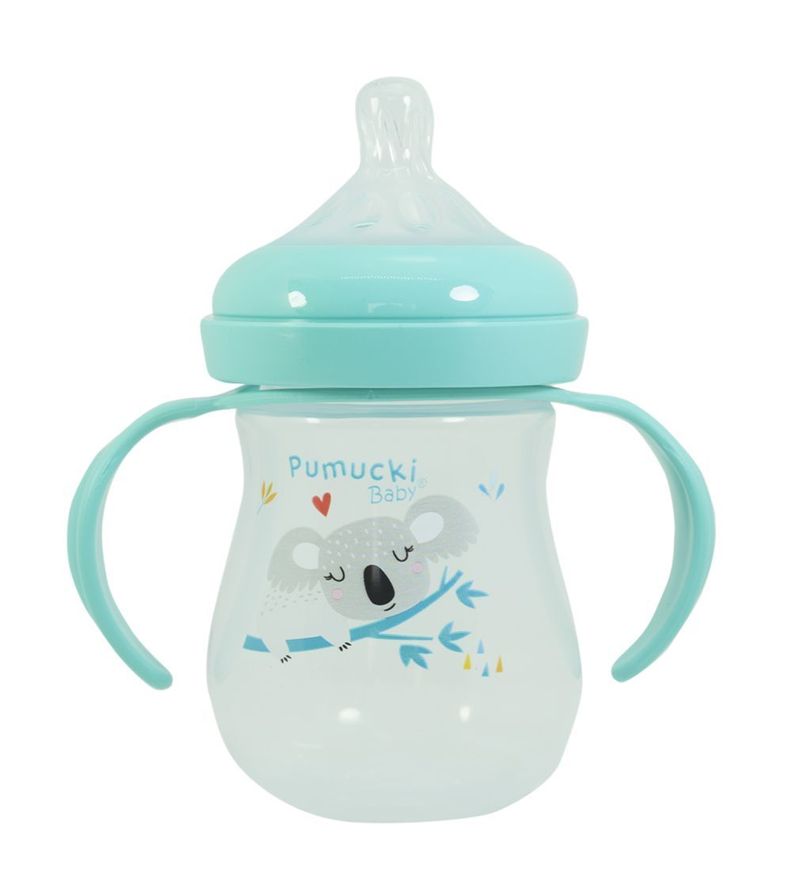 Mamadera Boca Ancha 6oz Verde Pumucki-1