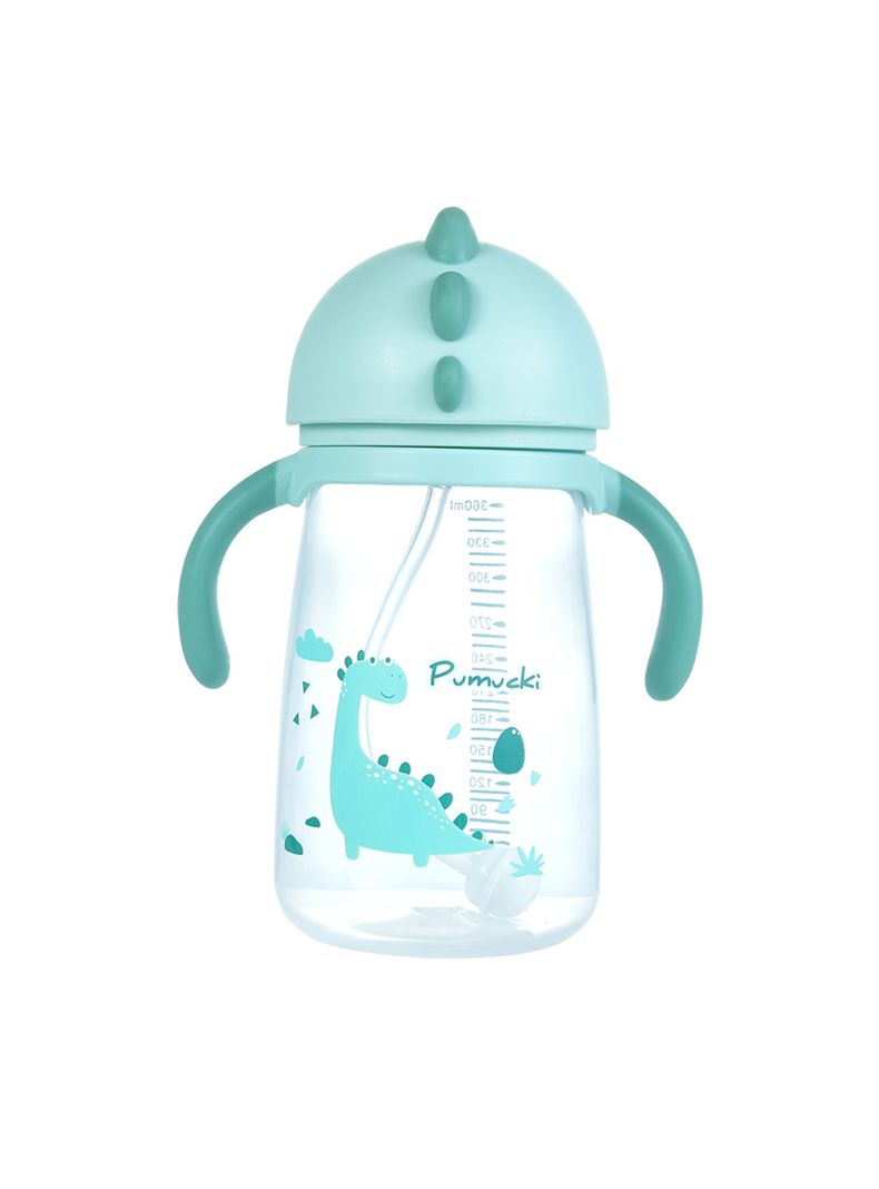 Vaso con Bombilla Antiderrame Celeste Pumucki-0