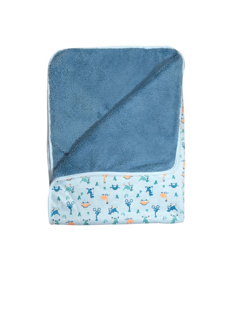 Manta Sherpa Doble Azul Bebé-0