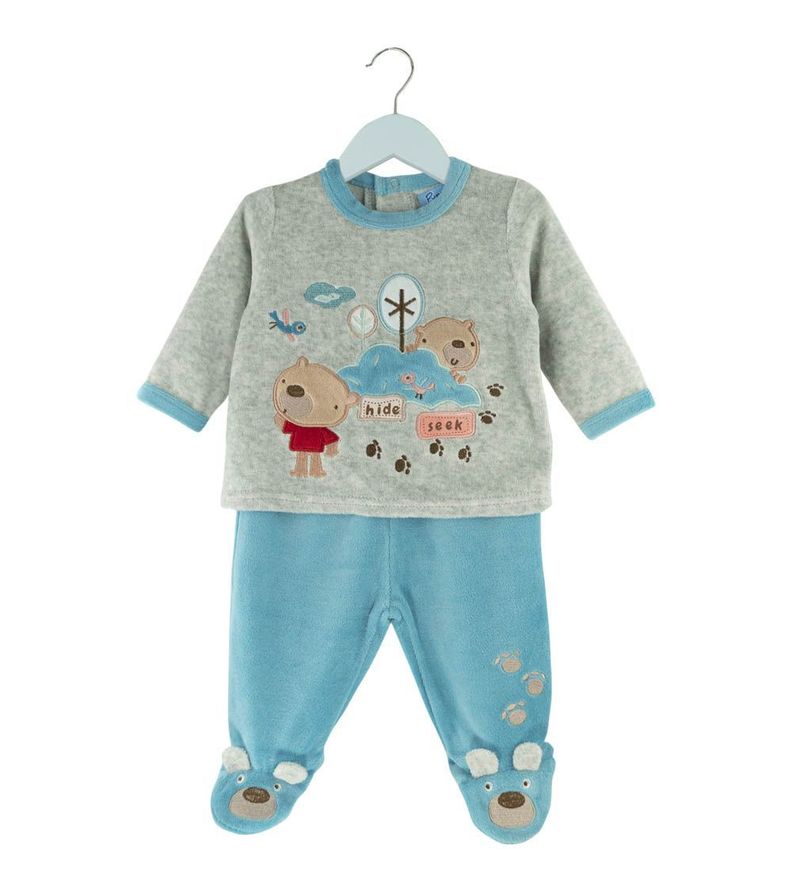 Traje 2 Piezas Bear Gris Bebé Pumucki-0