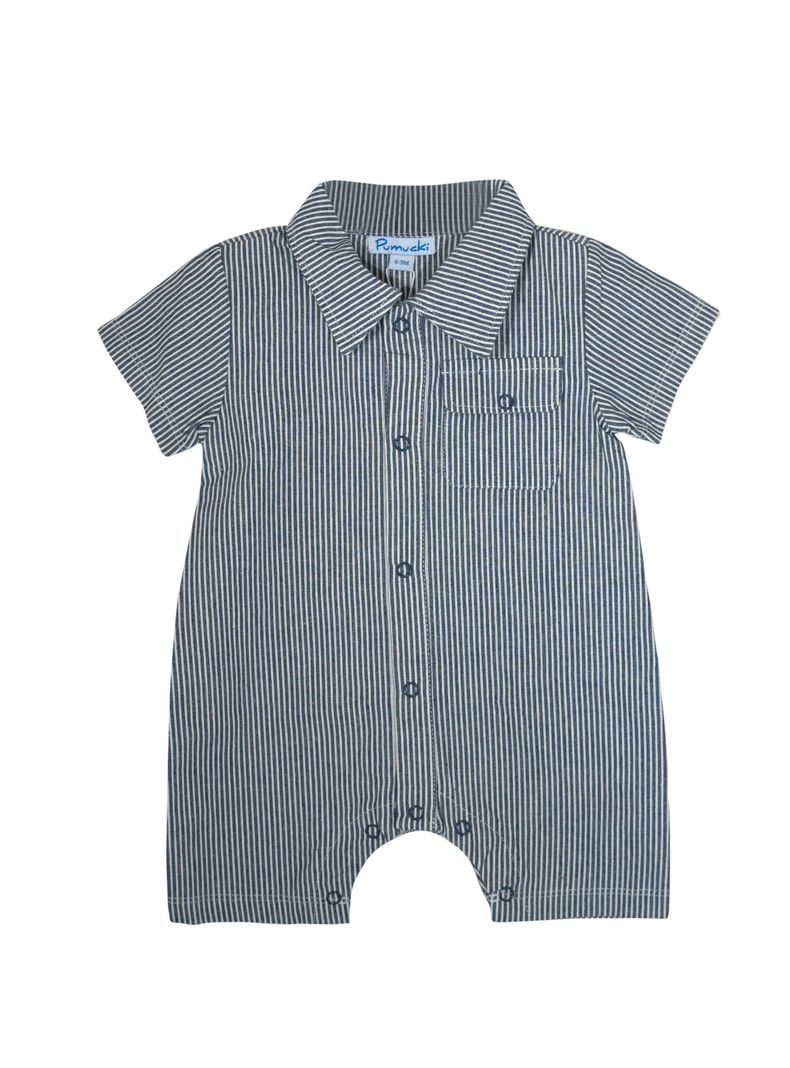 Bombacha con Cuello Baby Boy Líneas Azul Pumucki-0