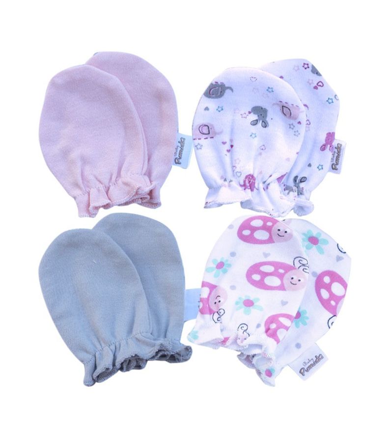 Set de Mitones Rosado Para Bebé Pumucki-1