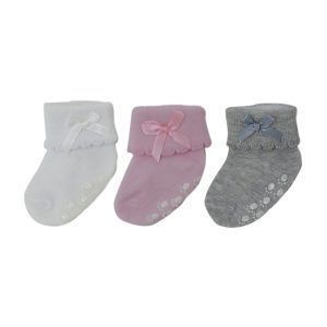 Set de 3 Calcetines Niña Antideslizantes Rosa Pumucki-0