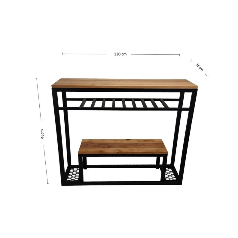Mesa arrimo de roble Mallorca L ILOFT-5