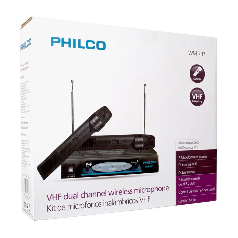 Microfonos Inalambricos Vhf Philco Pro Open box