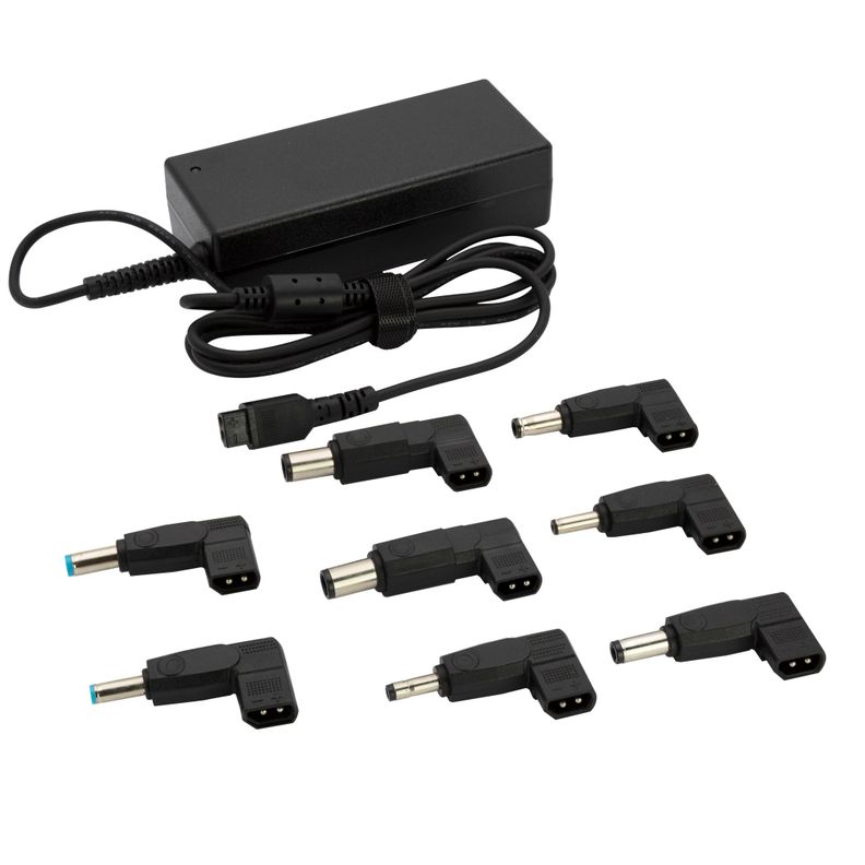 CARGADOR UNIVERSAL 65W SLIM (AUTO) Negro