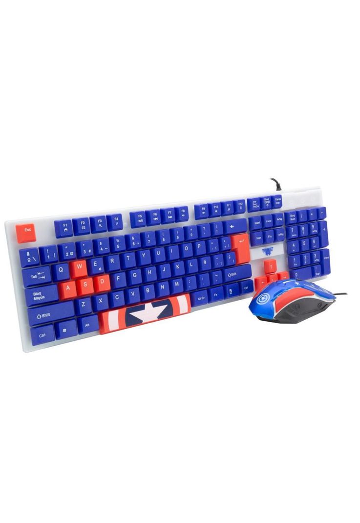 GAM745043-CAP-ESP KIT GAMER CAPITAN AMERICA 3 EN 1 TEC/MOU/A-4