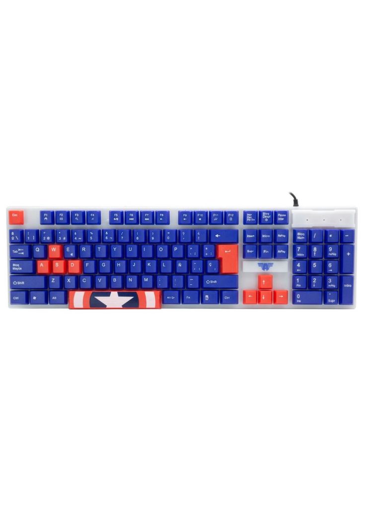 GAM745043-CAP-ESP KIT GAMER CAPITAN AMERICA 3 EN 1 TEC/MOU/A-5