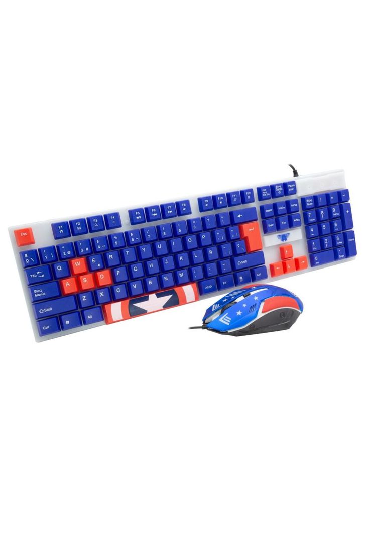 GAM745043-CAP-ESP KIT GAMER CAPITAN AMERICA 3 EN 1 TEC/MOU/A-7