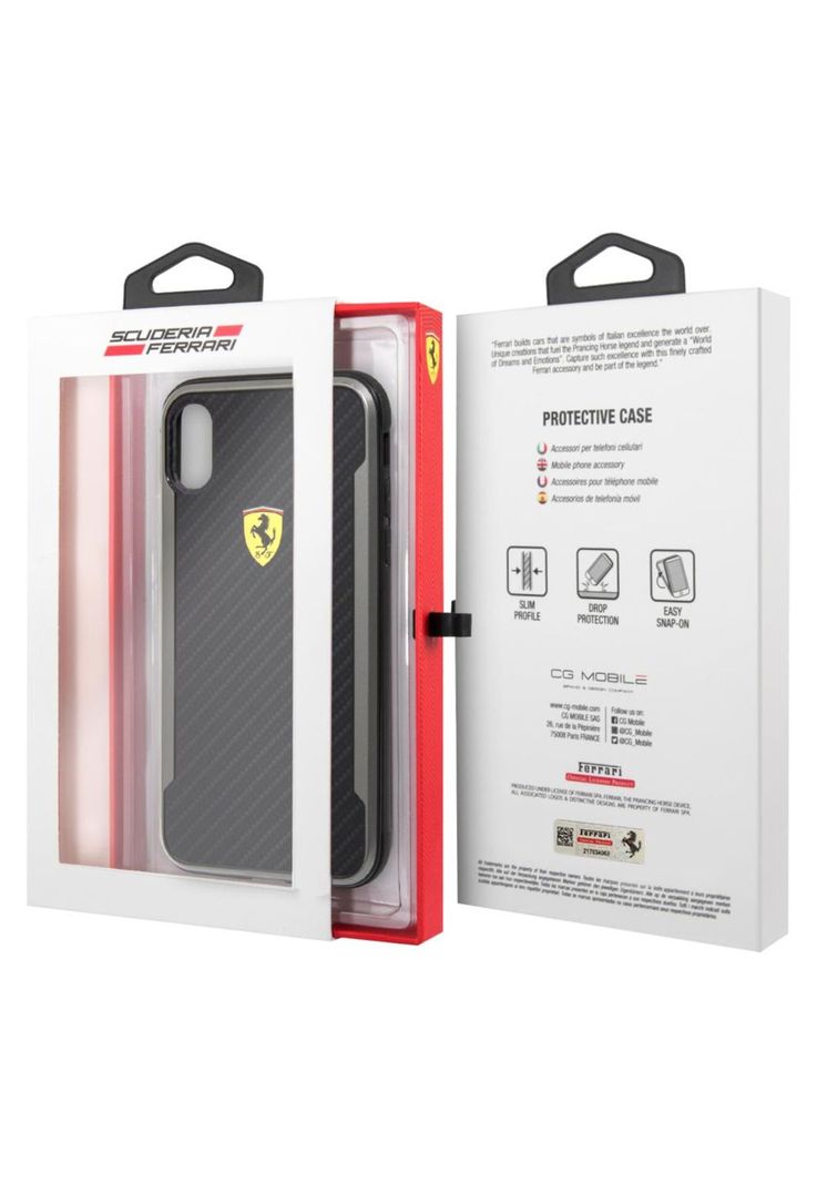 CARCASA FERRARI P/IPHONE XR NEGRA FESPCHCI61CBBK-3