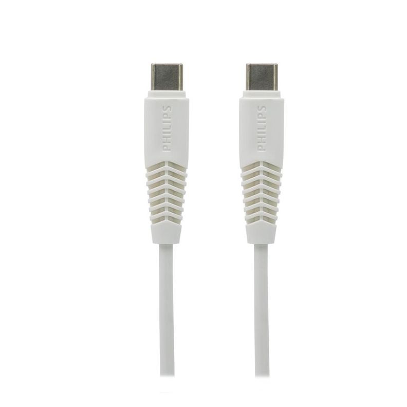 CABLE PHILIPS UBC-C A USB-C 1M 2A MAX BLANCO DLC5531W-2