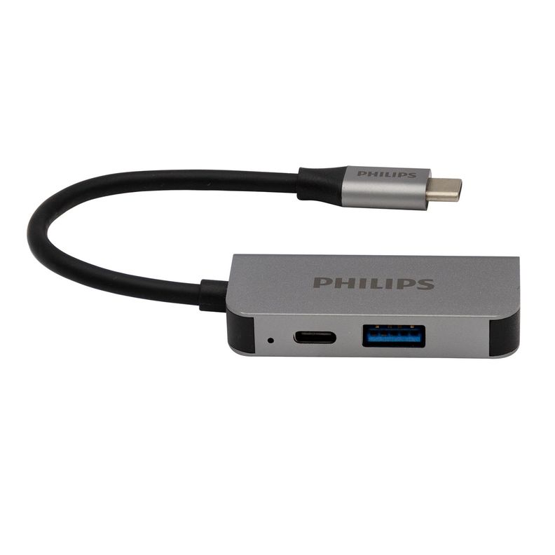 HUB C A HDMI + USB + PD, 3 EN 1 Gris