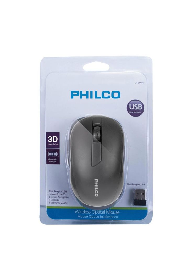 MOUSE OPTICO INAL 2.4 GHZ PHILCO NEGRO-0