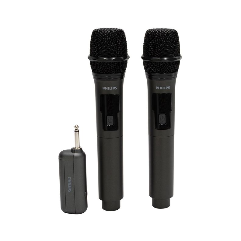 Philips Set 2 Micrófonos Inalámbricos Philips Recargables con Receptor DLM3401TP