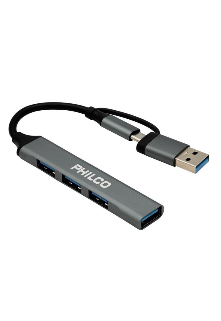 HUB USB-C CON ADAP. 4 USB PHILCO-1