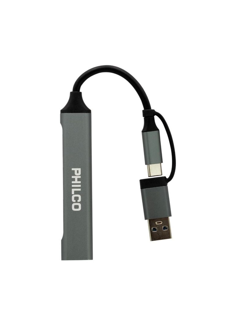 HUB USB-C CON ADAP. 4 USB PHILCO-2