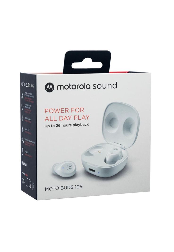 AUDIFONO MOTOROLA MOTO BUDS 105 TRUE WIRELESS BLANCO-0