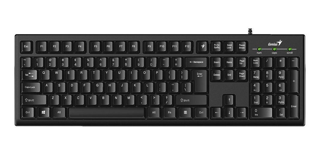 TECLADO DE UNA MANO GENIUS SMART KB-100 QWERTY ESPANOL Negro