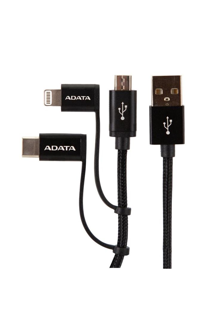 CABLE ADATA MICRO USB 3 EN 1 BLACK-0