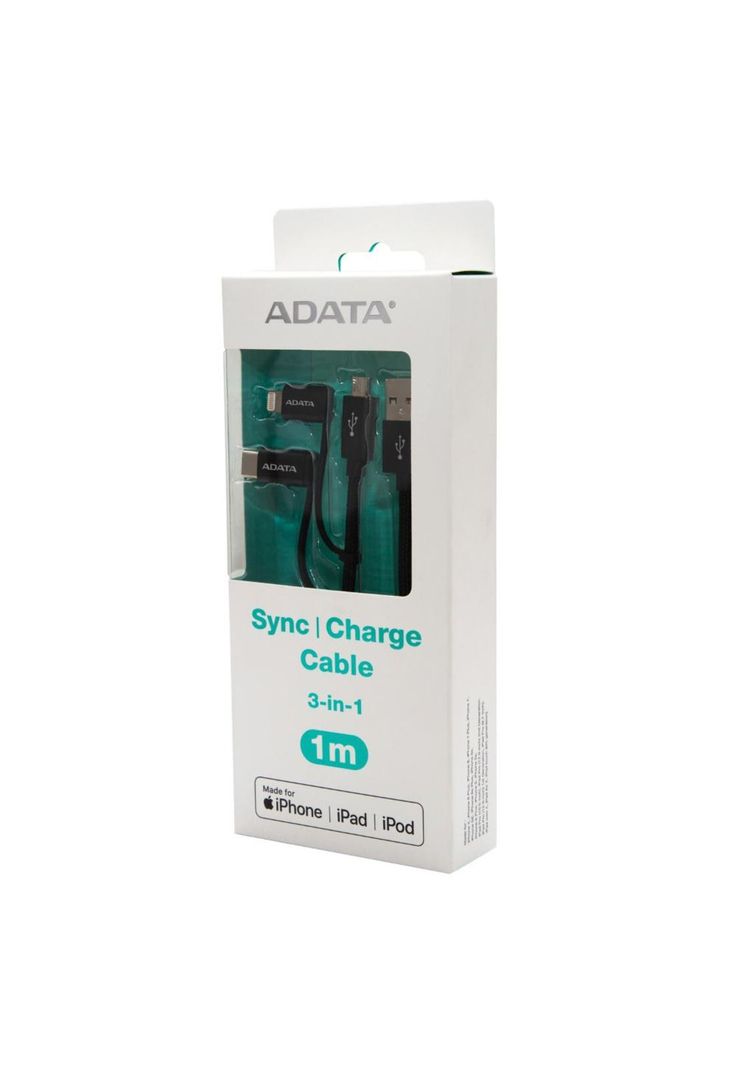 CABLE ADATA MICRO USB 3 EN 1 BLACK-1