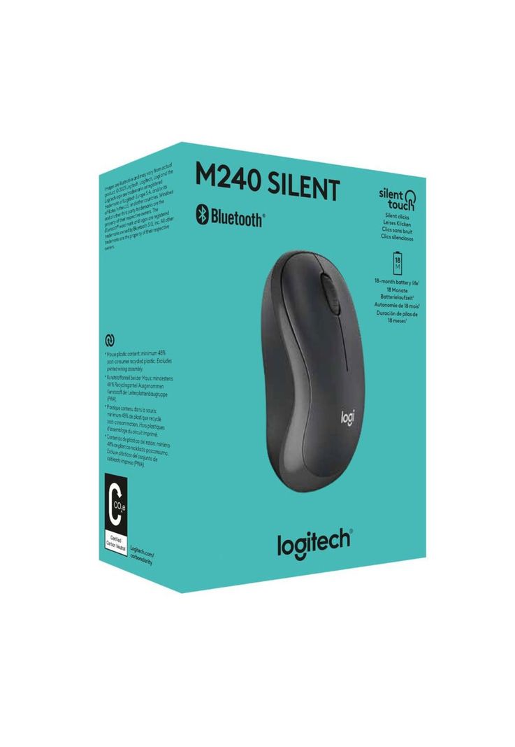 910-007113 MOUSE LOGITECH M240 SILENT BLUETOOTH GRAFITO-1