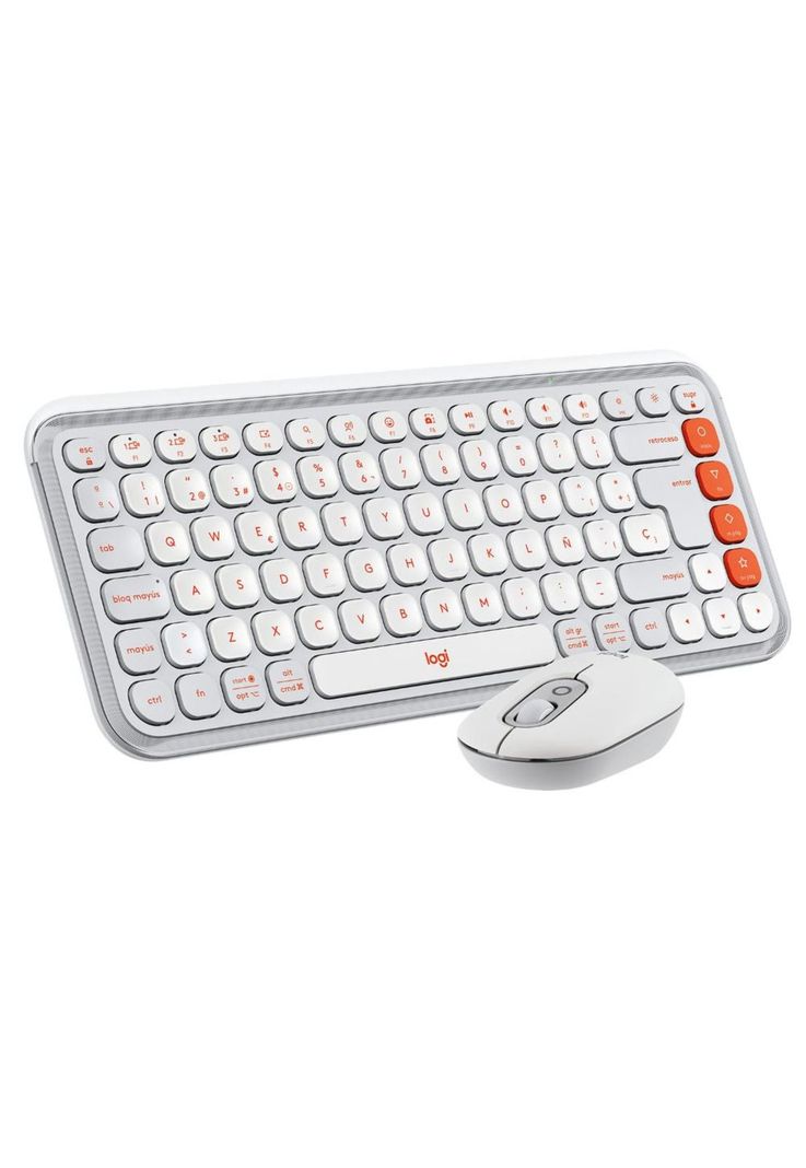 Kit Teclado Y Mouse Logitech Pop Icon, Español, Blanco-0