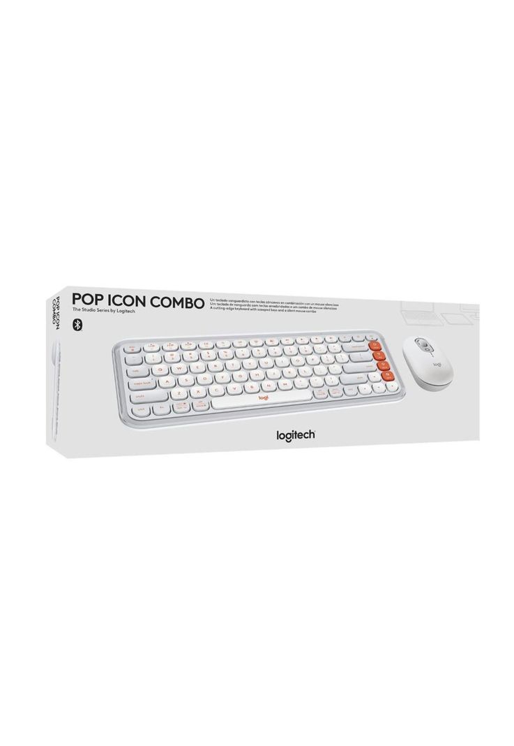Kit Teclado Y Mouse Logitech Pop Icon, Español, Blanco-2