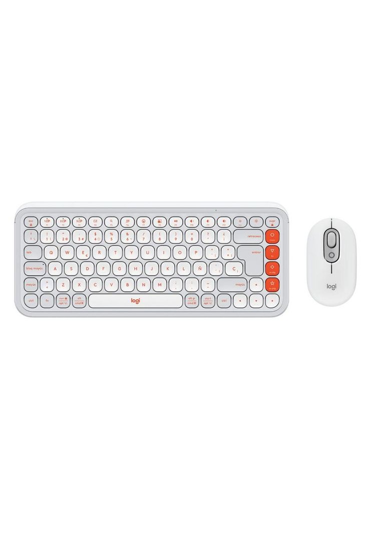 Kit Teclado Y Mouse Logitech Pop Icon, Español, Blanco-3