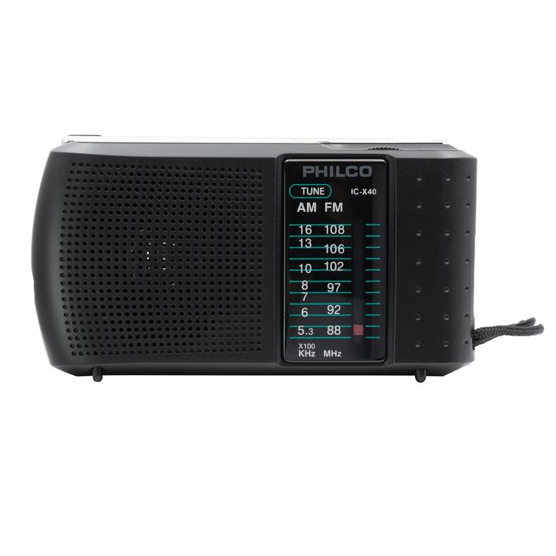 Radio Portatil C/ Parlante Y Audifono Negro