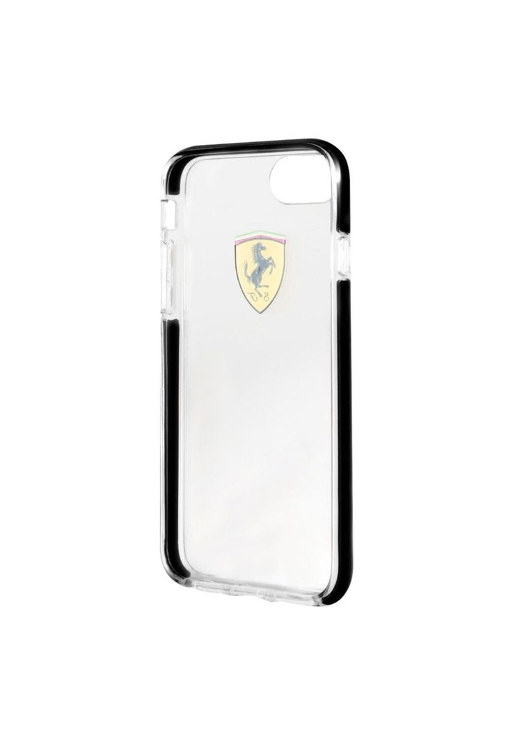 CARCASA FERRARI P/IPHONE 8 TRANSP/NEGRA FEGLHCI8BK-1