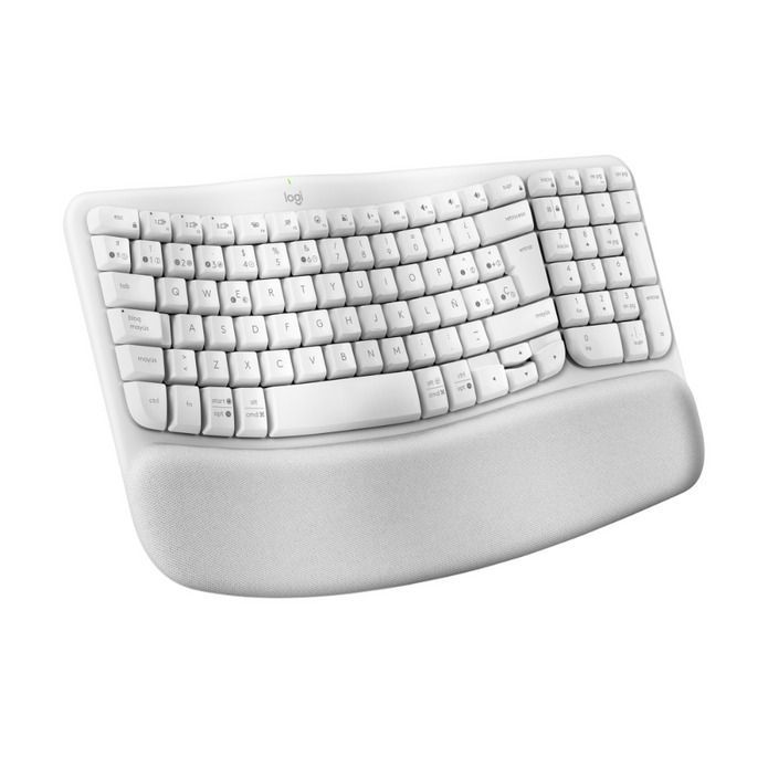 Teclado Inalambrico Ergonomico Logitech Wave Keys Blanco
