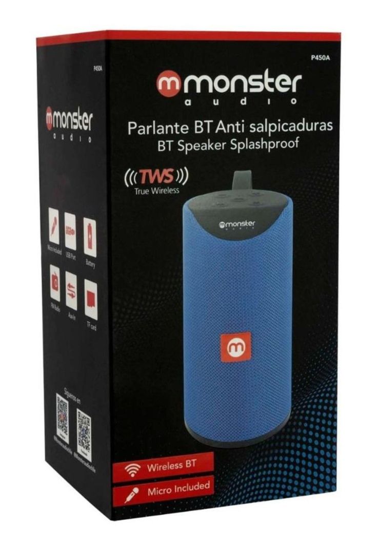 Mx450a Parlante Bt Monster Audio Azul-3