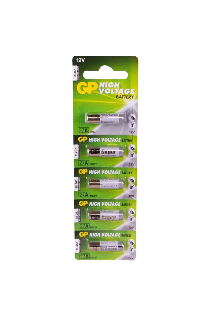 Blister 5 Pilas Alcalinas 27A MN27 12V GP-0