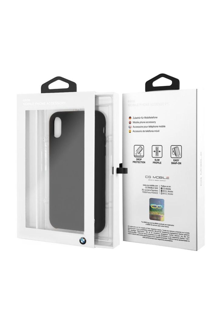 CARCASA BMW P/IPHONE XR NEGRA BMHCI61SILBK-3