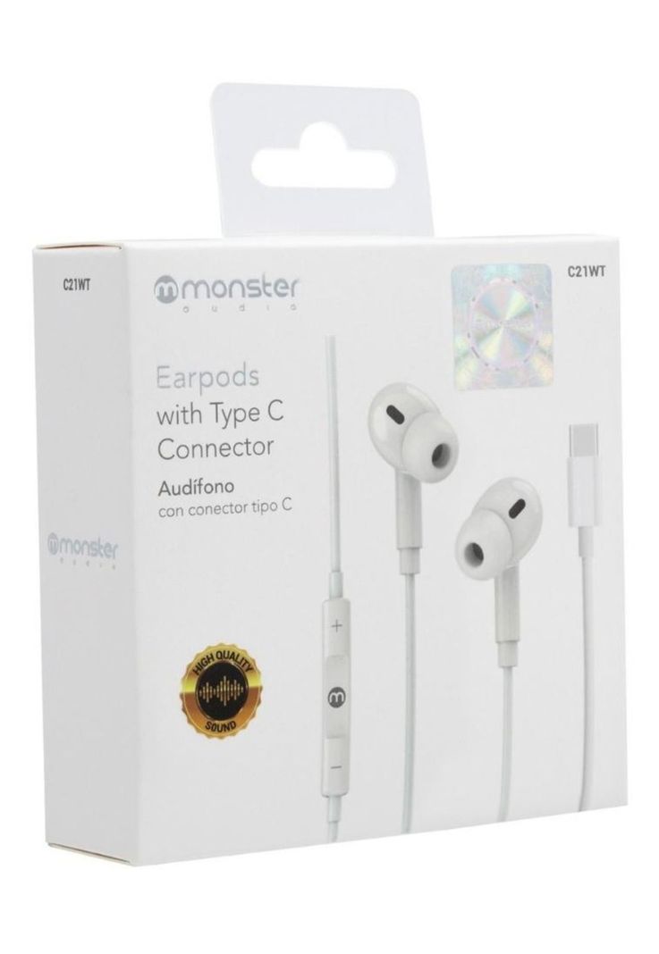 Audif. Monster Alambrico M/libres C21wt Type-c Blanco-4