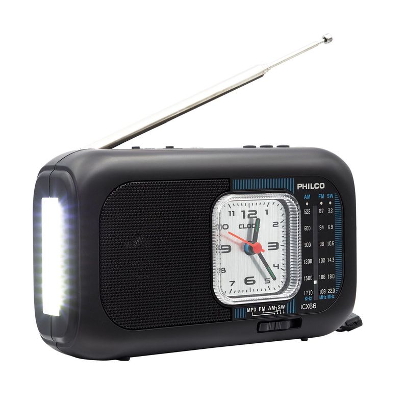 RADIO MULTIBANDA BT SOLAR ICX66 PHILCO Negro