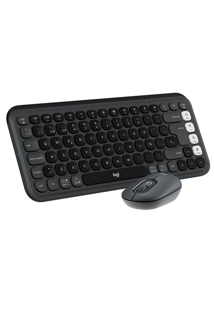 Kit Teclado Y Mouse Logitech Pop Icon, Español, Grafito-1