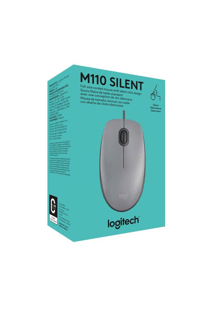 910-006757 MOUSE LOGITECH M110 SILENT SILVER-4