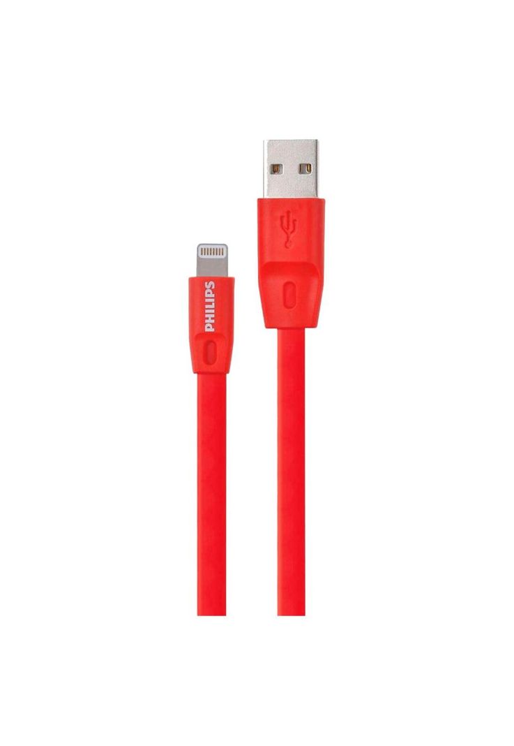 DLC2508C CABLE IPHONE 1.2 MTS GOMA PLANO ROJO-1