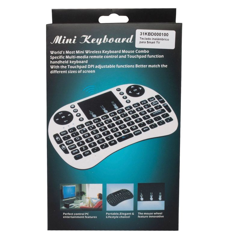 TECLADO INALAMBRICO PARA SMART TV KBD-100 Negro