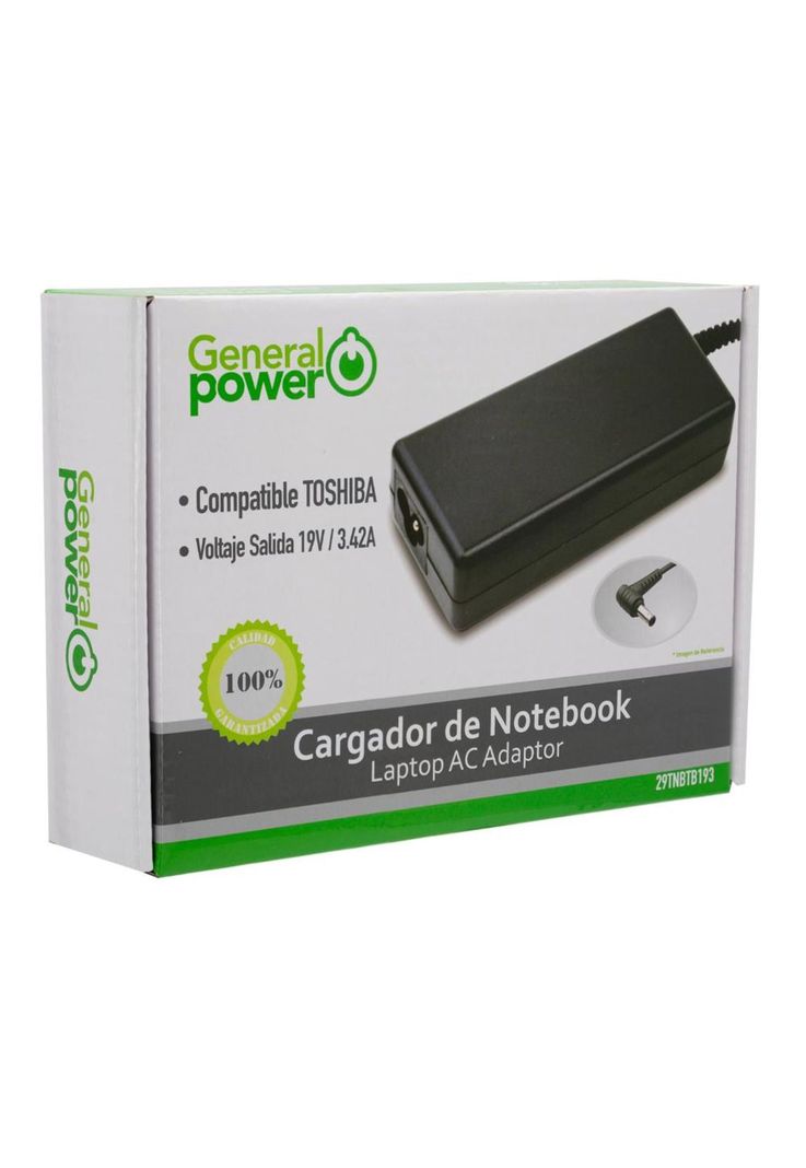 CARGADOR NOTEBOOK TOSHIBA 19V, 3,42A/5,5*2,5MM-4