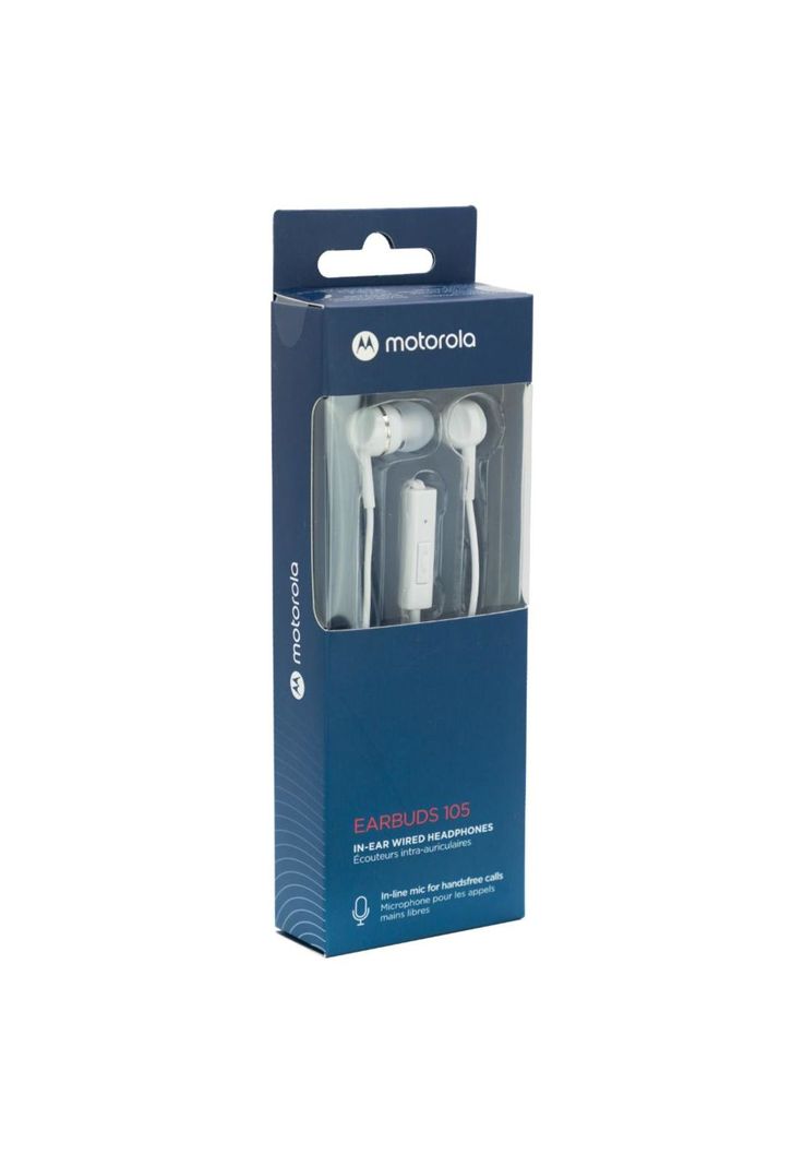 EARBUDS105-S AUDIFONO MOTO EARBUDS 105 M/LIBRES BLANCO-0