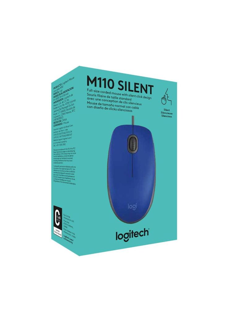 910-006662 MOUSE LOGITECH M110 SILENT BLUE-3