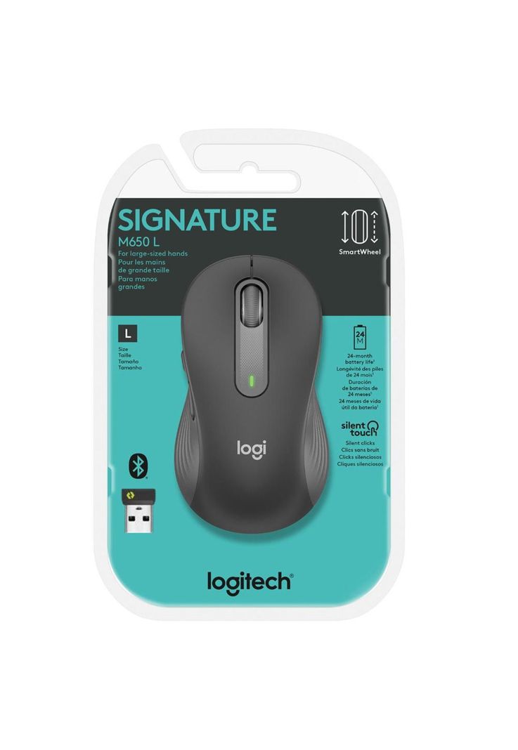 910-006231 MOUSE LOGITECH  M650 L GRAPHITE-0