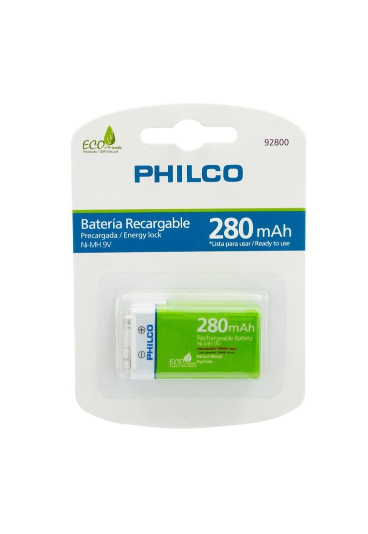 BATERIA 9V 280MAH RECARGABLE PHILCO-3
