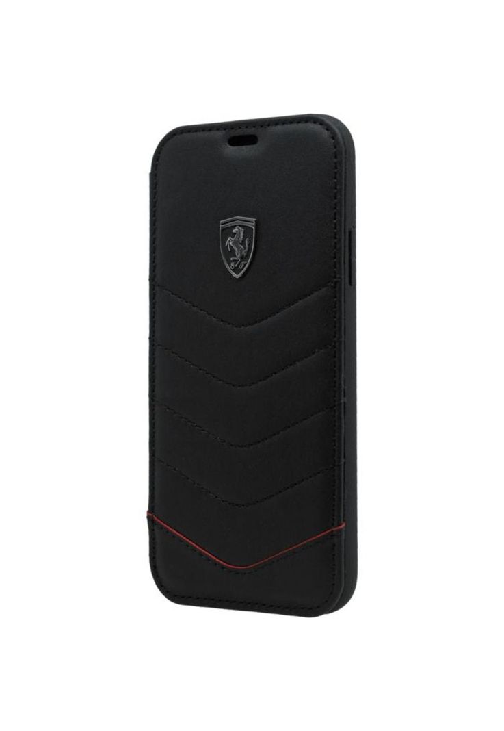 CARCASA FERRARI IPHONE X CUERO GENUINO NEGRO-1