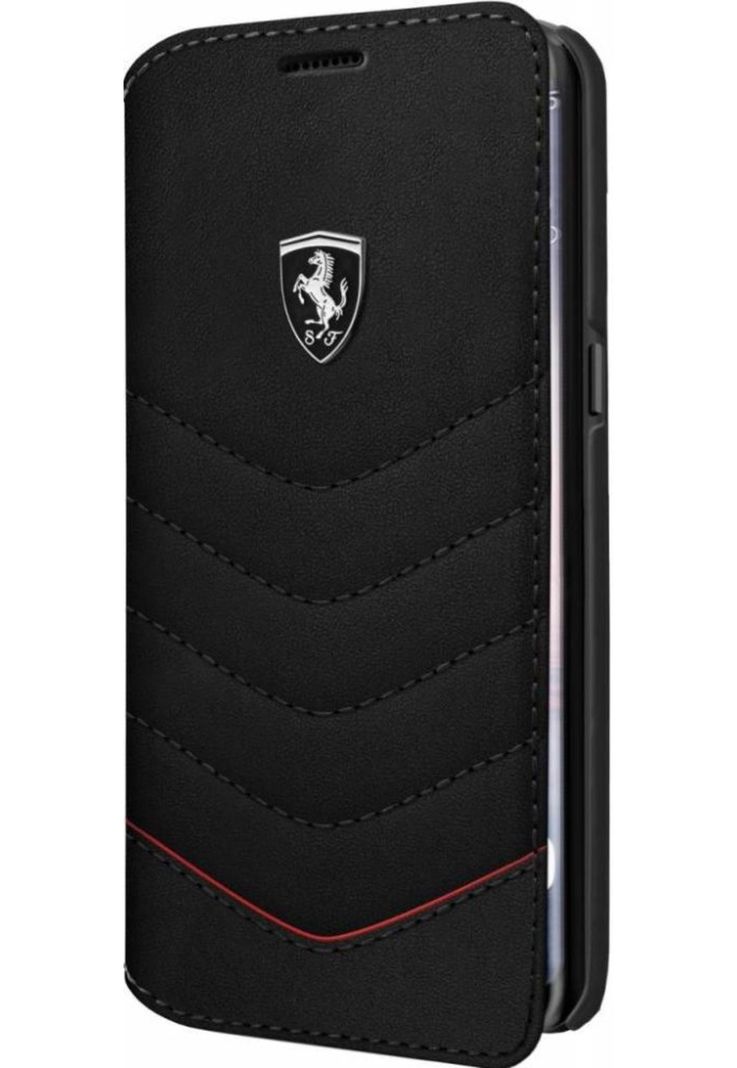 CARCASA FERRARI IPHONE X CUERO GENUINO NEGRO-2